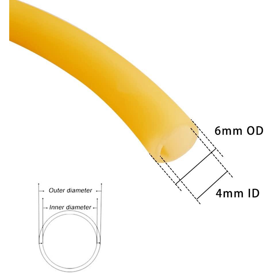 Latex Rubber Tubing, 4mm(5/32") ID x 6mm(1/4") OD 3 Meter Surgical Tubing for Home  Laboratory Speargun Band Slingshot Catapult Hose Tube Yifanyou Sports
