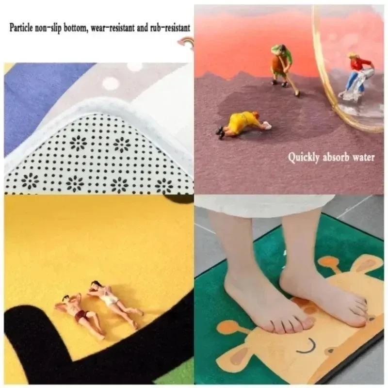 Welcome Home Please Remove Your Shoes Pattern Entrance Floor Mat Bathroom Absorbent Foot Door Mat Decoration Anti Slip Doormat