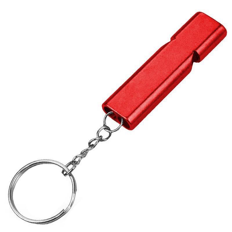Dual-Frequency Whistle, Emergency High-Frequency Whistle, Aluminum Alloy Dual-Tube Survival Whistle, Metal Safety Whistle for Camping & First Aid