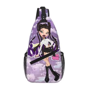 Bratz Large Capacity Sling Chest Bag for Daily Commute Outdoor Hiking and Business Cartoon Casual for School and Tablet Gift for Women and Men