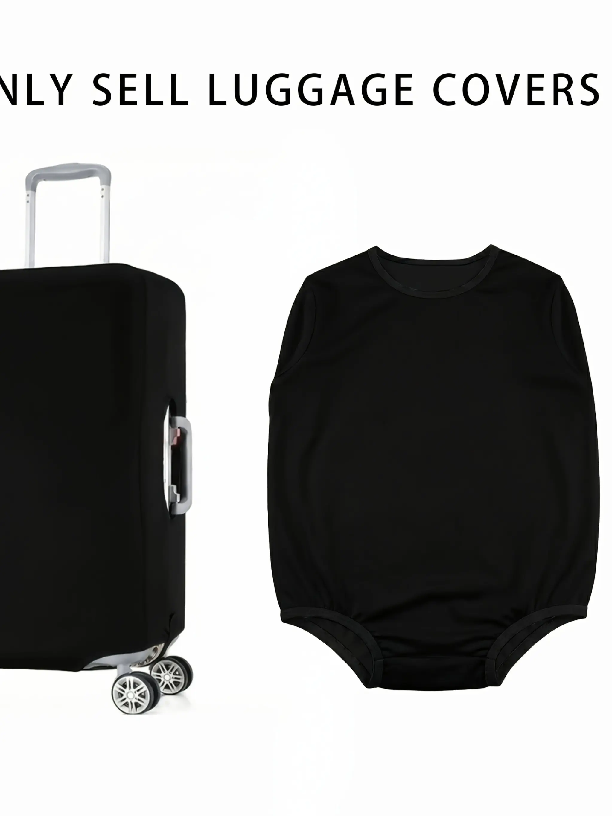 A simple black suitcase/bag polyester elastic protective cover