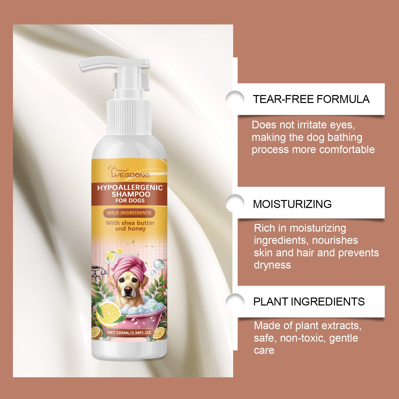Yegbong Shampoo For Dogs Gentle Cleansing Shampoo For Dog Hair Moist, Smooth And Tangle-Free