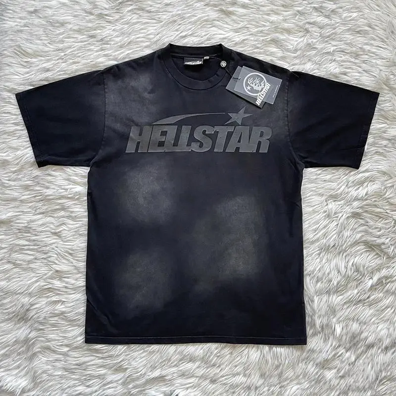 Hellstar Graphic T Shirt for Men Women, Y2K Streetwear Oversized Tee, Minimal Logo Print Short Sleeve Cotton Shirt, Casual Hip Hop Fashion Top, Trendy Urban Style Clothing