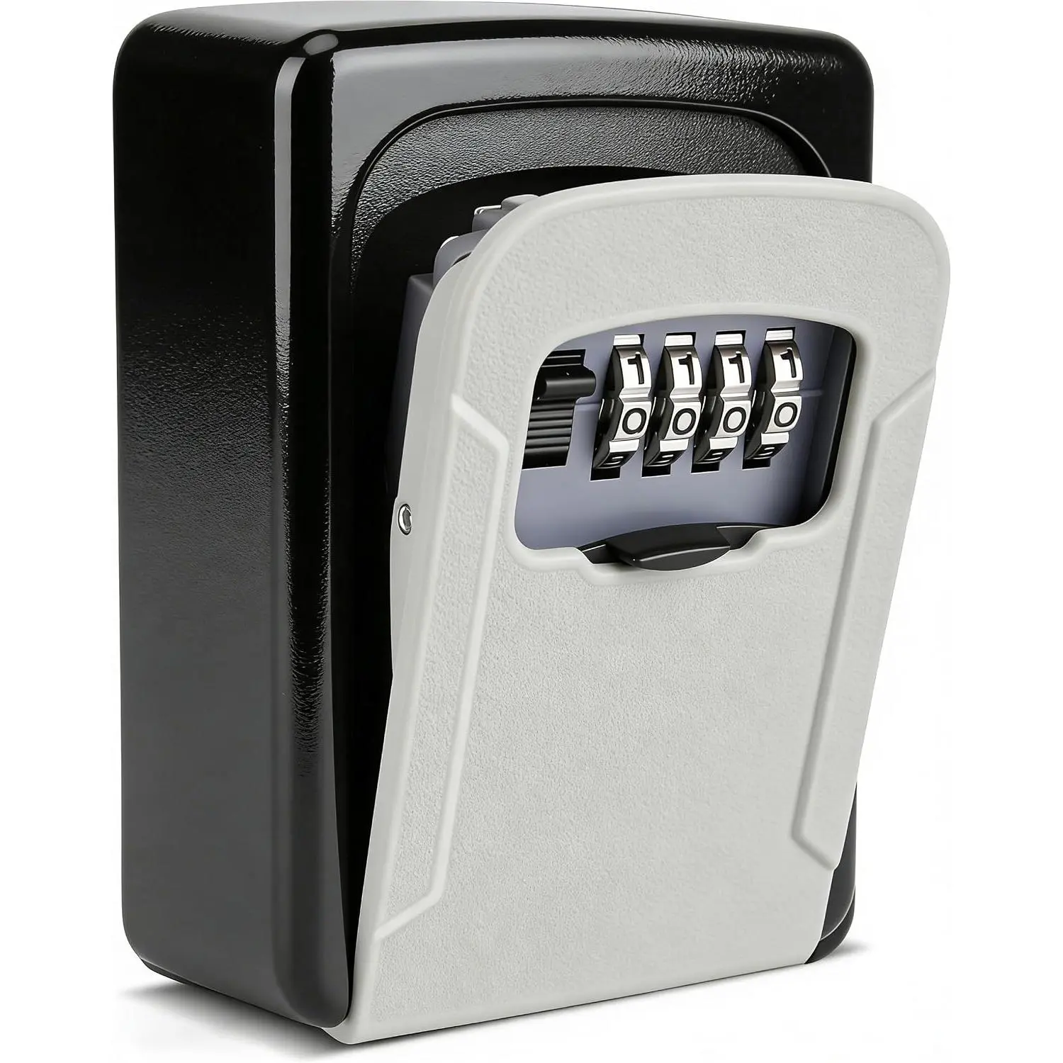Key Lock Box,Combination Lockbox Wall-Mounted Key Storage Box for ,Large Key Lock Box Resettable Combination Code Lockbox for , Office Realtors, Garage Spare (Grey