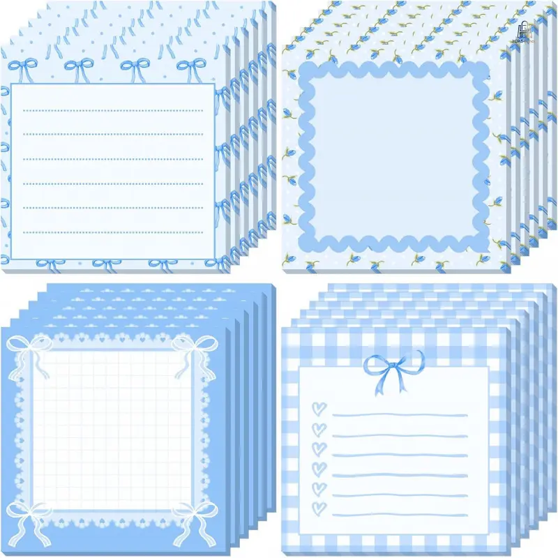Cute Bow Sticky Notes High Appearance Reusable Strong Adhesive Creative Student Index Mark Tabs Office School Daily Reminder Label Stationery