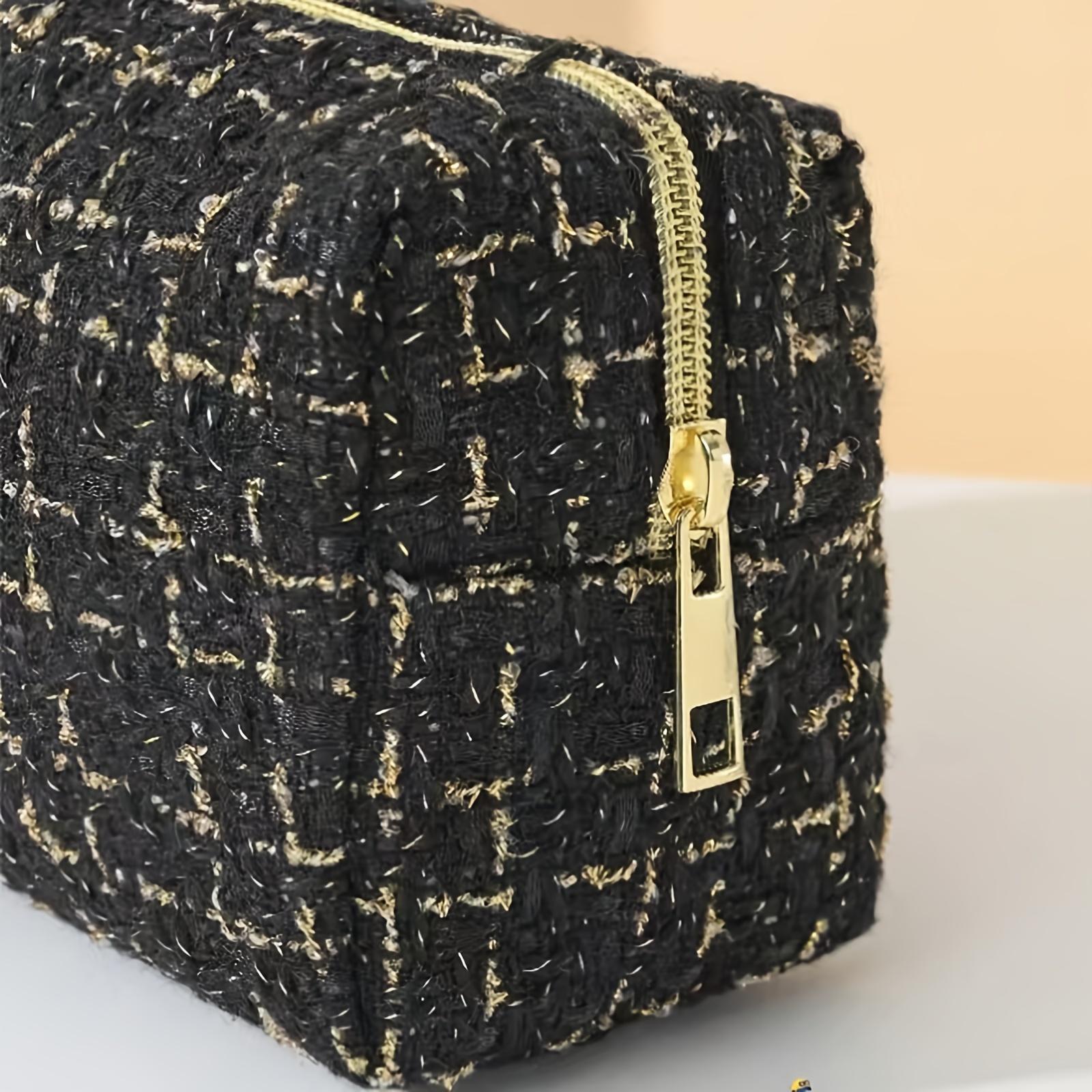 Rectangular Cosmetic Storage Bag with Compartments, Wash Bag, Polyester, Large Capacity, Portable Soft Bag