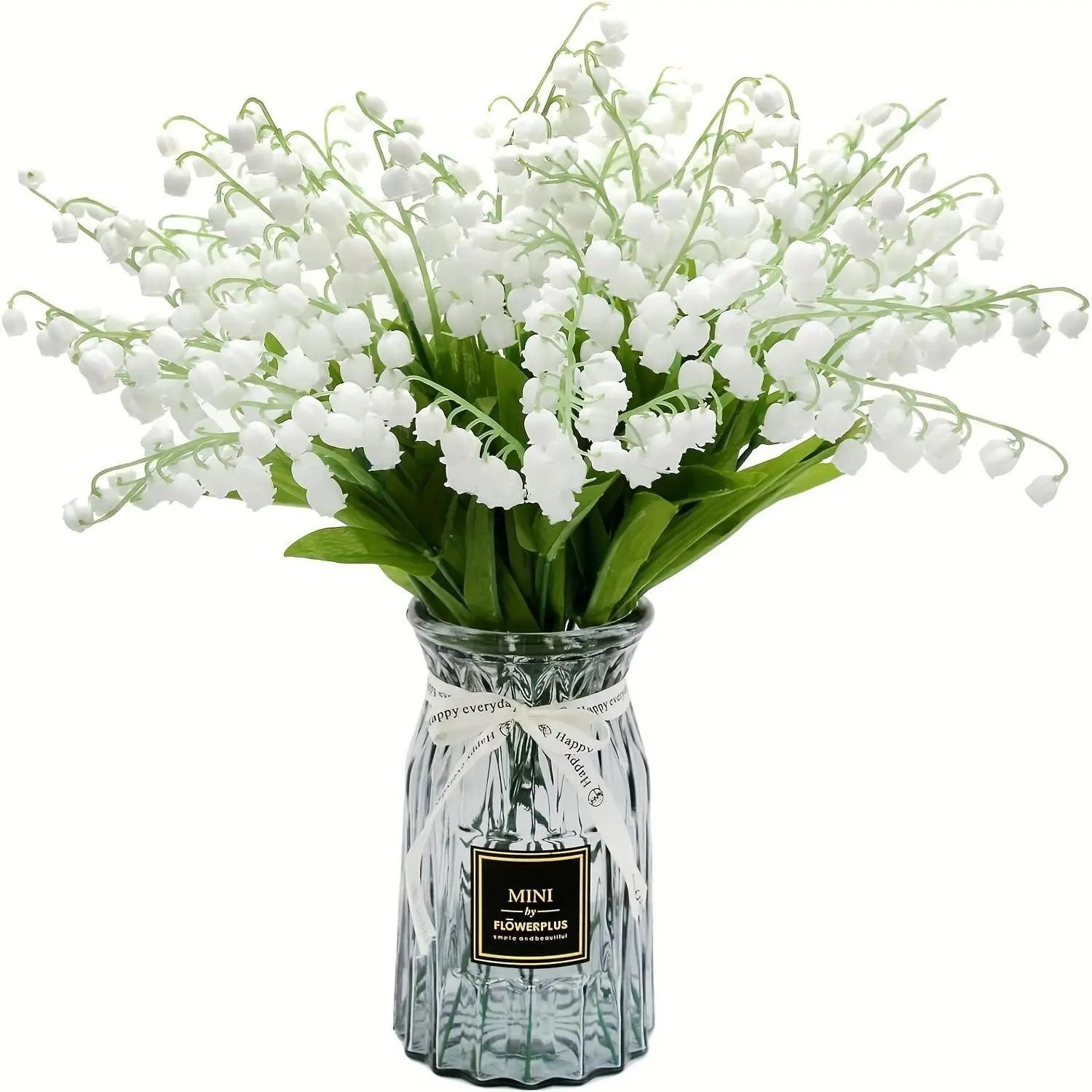 20pcs Elegant Artificial Bell Orchid Bouquet, Realistic Fake Lily Flowers, Durable Plastic Wedding Centerpieces, Home Decor, Holiday Decorations