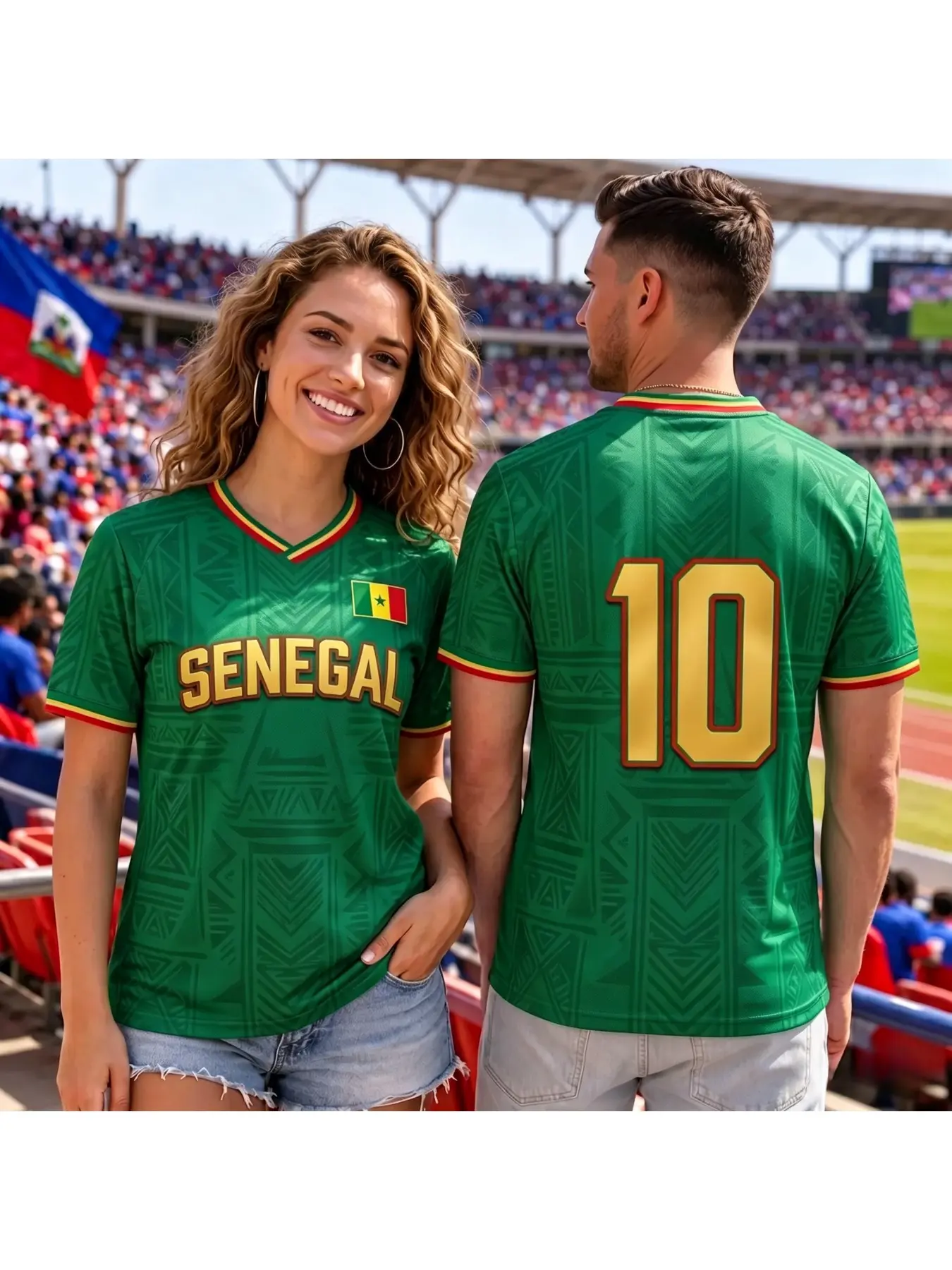 African Senegal Men's Personalized Original Football Jersey, Soccer Jerseys, Football Uniform, Women's Quick-drying Clothes, Short-sleeved Shirts