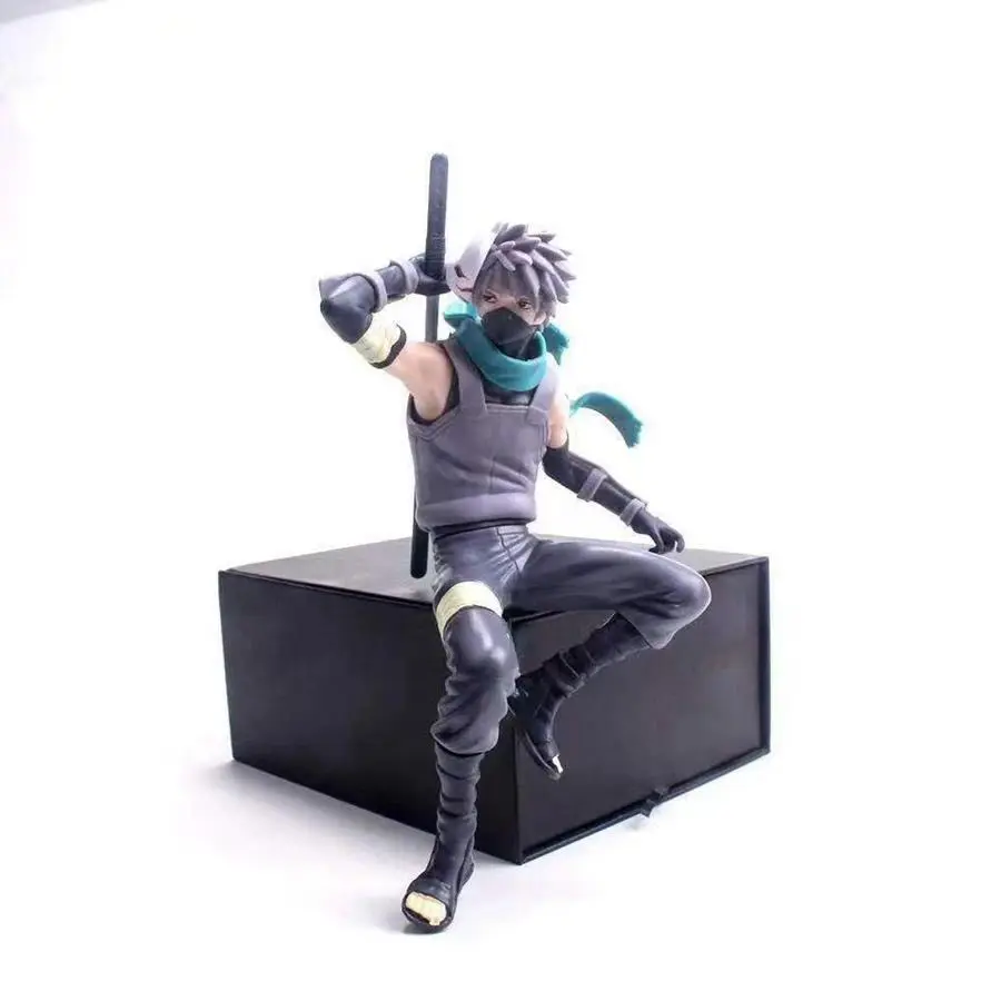 19cm Hot Cartoon Anime Figure Hatake Kakashi Action Figure Dark Ninja Kakashi Figurine PVC Collection Model Doll Toys