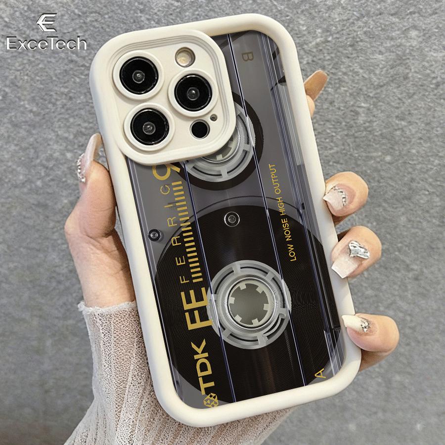 Vintage Cassette Tape Phone Case for iPhone17Pro Max/11/12/13/14/15/16/17/XS  features a precision-cut design for a snug fit, providing comprehensive protection.Cassette Echoes Memory