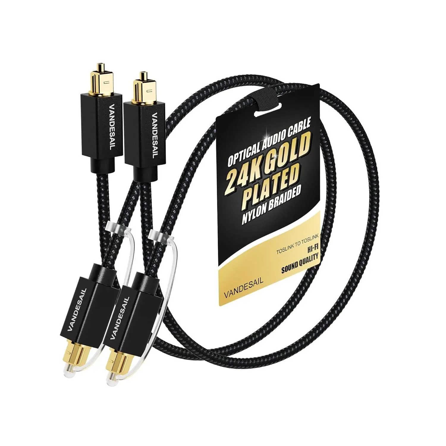 Digital Optical Audio Cable 1FT/0.3M 2 Pack Nylon Braided Fiber Optical Cable for Soundbar,TOSLINK Cable Gold Plated Connector Optic Cables Compatible with TV,Xbox,PS4,Amplifiers,HDMI,Splitter,Ultra,Android Smart TV Box,tall,tripod,video,c,P,w,carplay,car