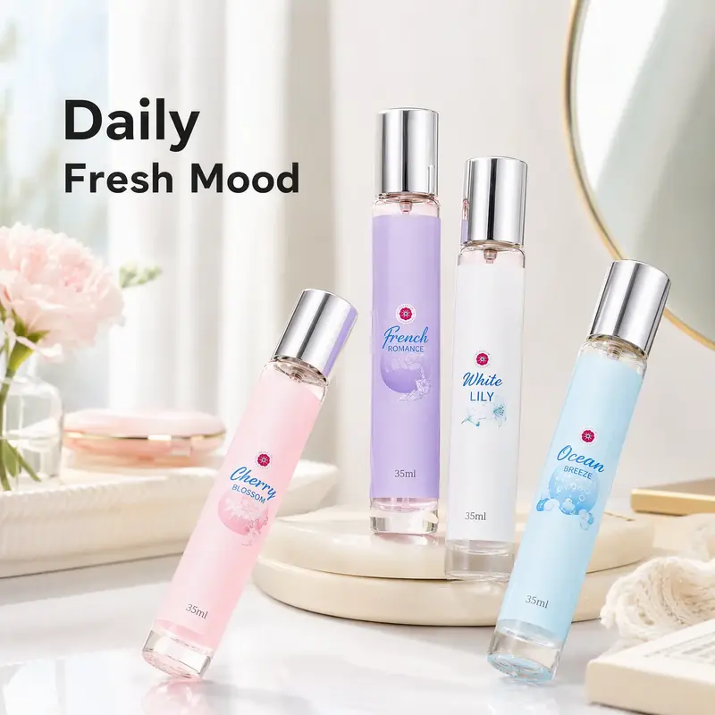 Natural Fragrance Women's Perfume, Delicate Fresh Scent, Long-Lasting Classic Eau De Toilette, 35ML, Alcohol-Based Liquid Formula