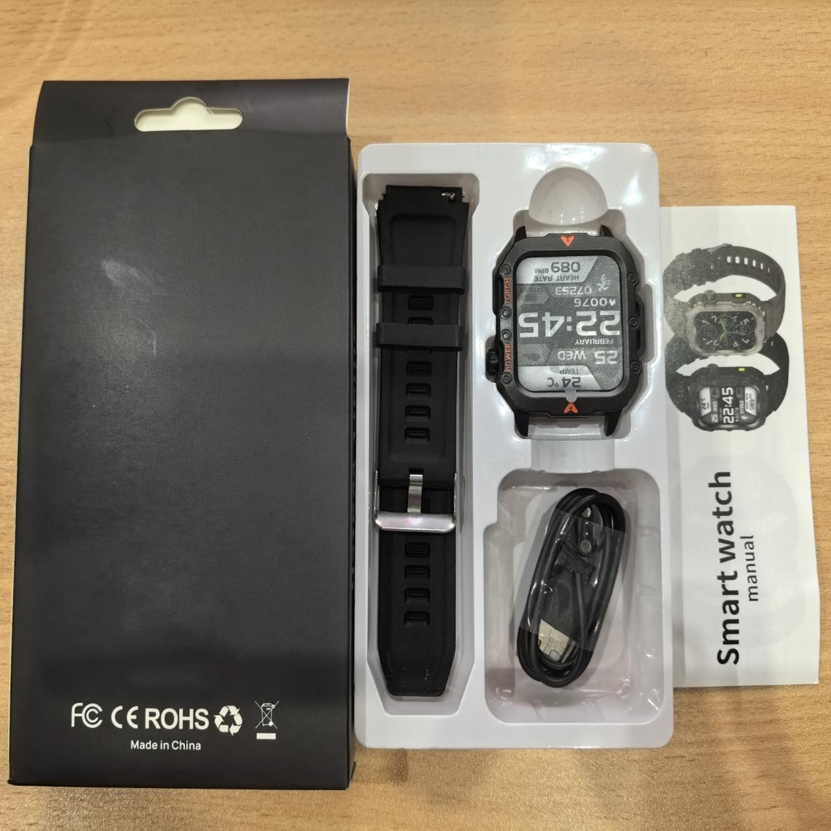 Multifunctional Smart Watch, Fashion Digital Watch with LED Flashlight, Sports Watch with Wireless Call & Weather Forcast for iOS & Android, Wearable