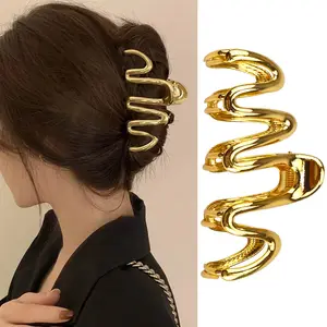 Hair Claw Clips, Snake Design Metal Hair Clip, , for Women Girls, Fashionable Hair Accessories, Creative Thick Hair Clips,  Size