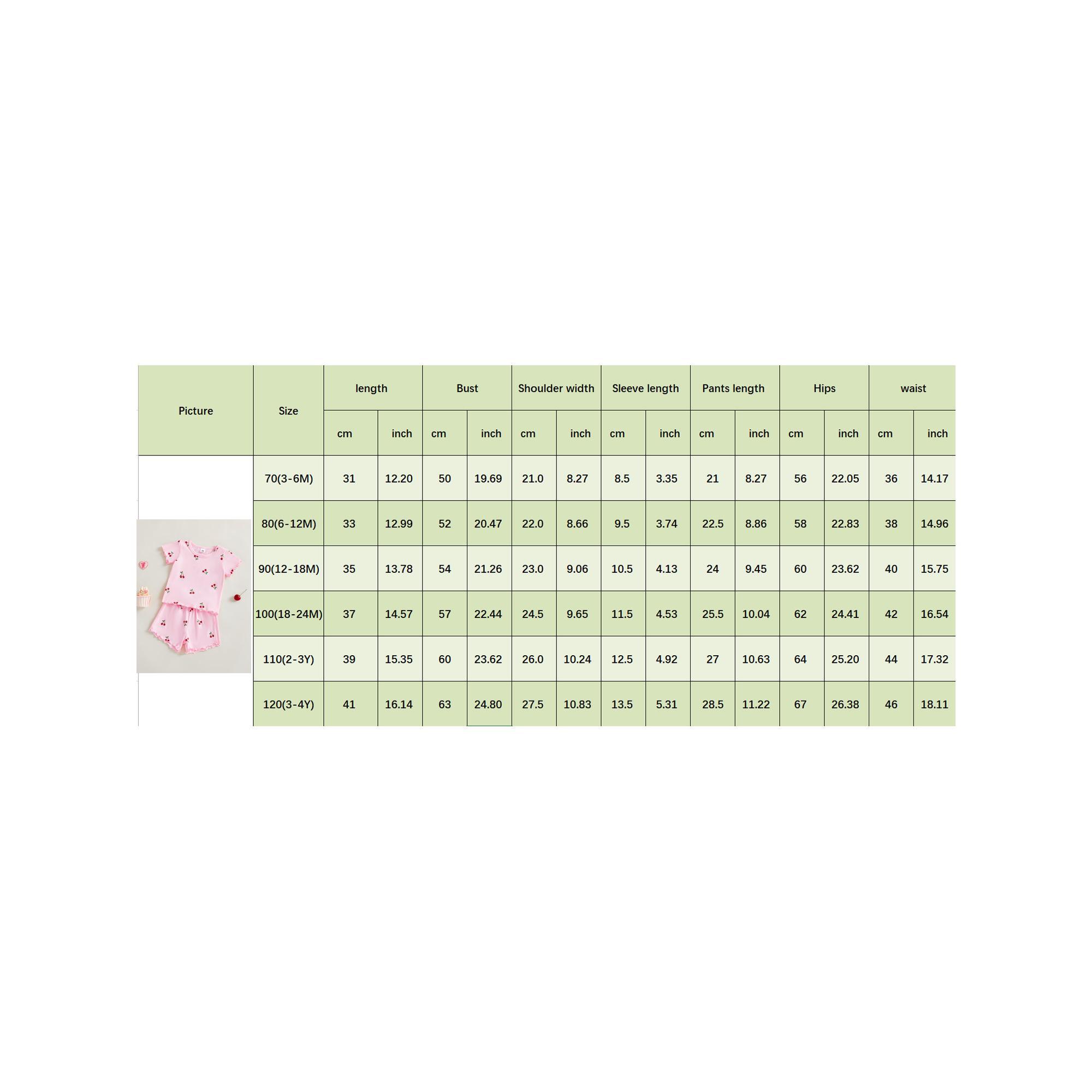 Toddler Baby Girl Summer Outfits Short Sleeve Cherry Print Tops + Shorts 2Pcs Clothes Set Little Girls Summer Clothes Toddler Baby Girl Summer Outfits Short Sleeve Cherry Print Tops + Shorts 2Pcs Clothes Set Little Girls Summer Clothes