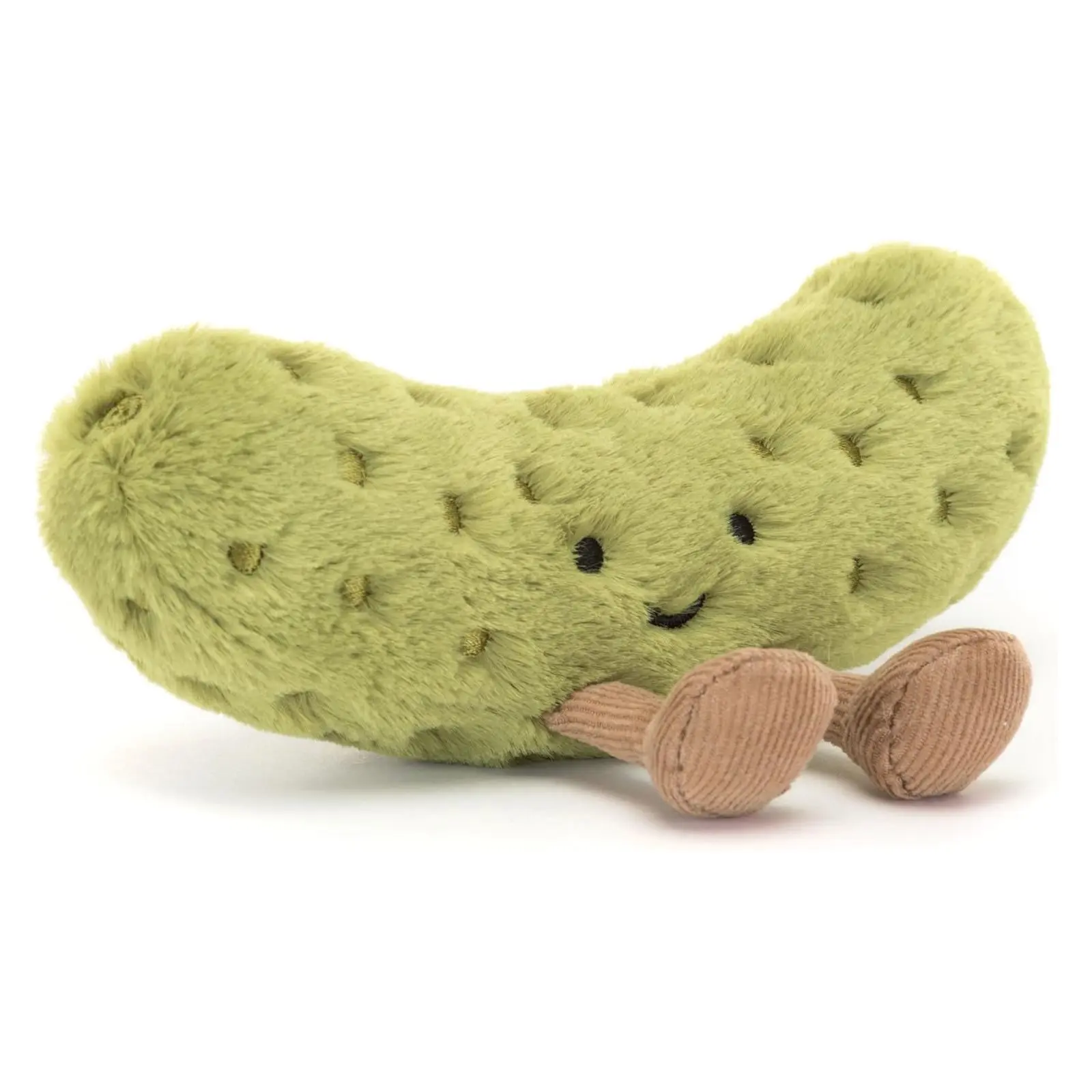 Plush Pickle Soft Toy, 16cm/6.3 Pickle Plush Doll for Children, Green Fluffy Stuffed Doll with Feet, Cute Plush Doll, Soft Adorable Stuffed, Huggable Stuffed Animal Gift for Birthday and Valentine's Day