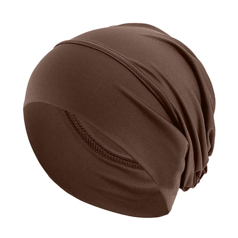 Muslim Elastic Turban Hat, Inner Cap, Chemo Cap, Hair Protection Bonnet
