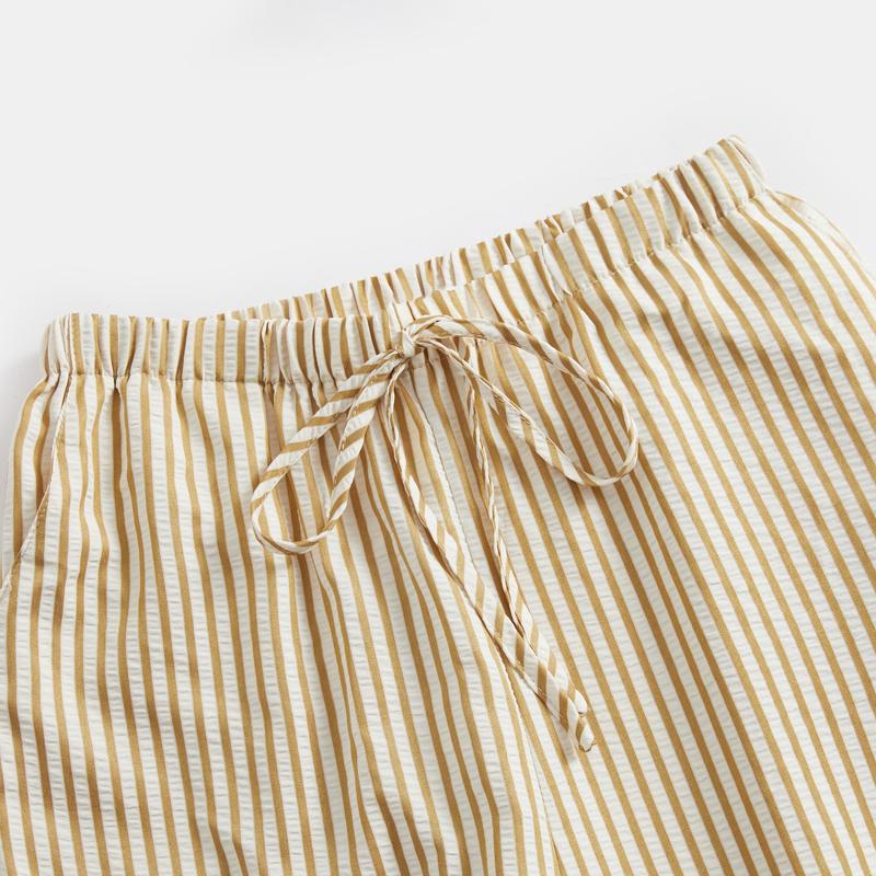 KatchMe Women's Classy Allover Print Drawstring Decor Wide Leg Trousers (2), Leopard Print High Waist Pocket Lightweight Pants, Stripe Streetwear