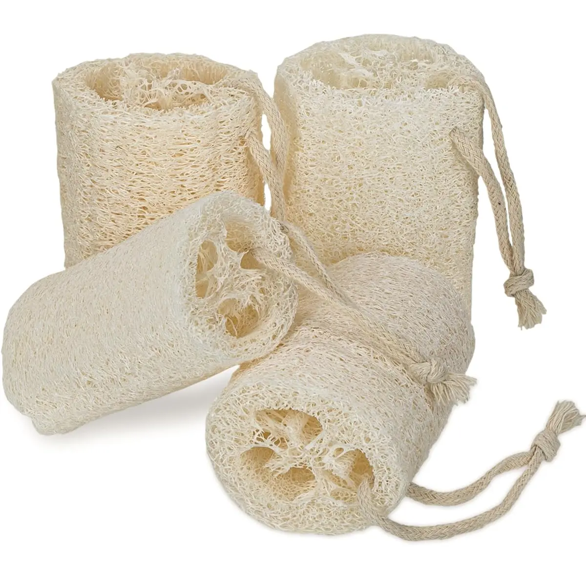 Pisdoplop Natural Luffa Plant Sponge, 4-in Organic Body Scrubber for Whole Body Cleansing, Men & Women’s Beauty Bath Sponge for Shower Skin Care, 4 Inch-Long, Exfoliating, None, Plant-Based Luffa, Suitable Men/Women, Use While Bathing, Organic Sponges