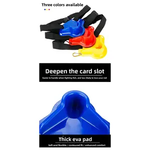 Portable sea fishing belt type belly top, multi-purpose fishing waist top, sea fishing boat rod bracket equipped with fishing gear Pre-Rigged Soft Lures Set