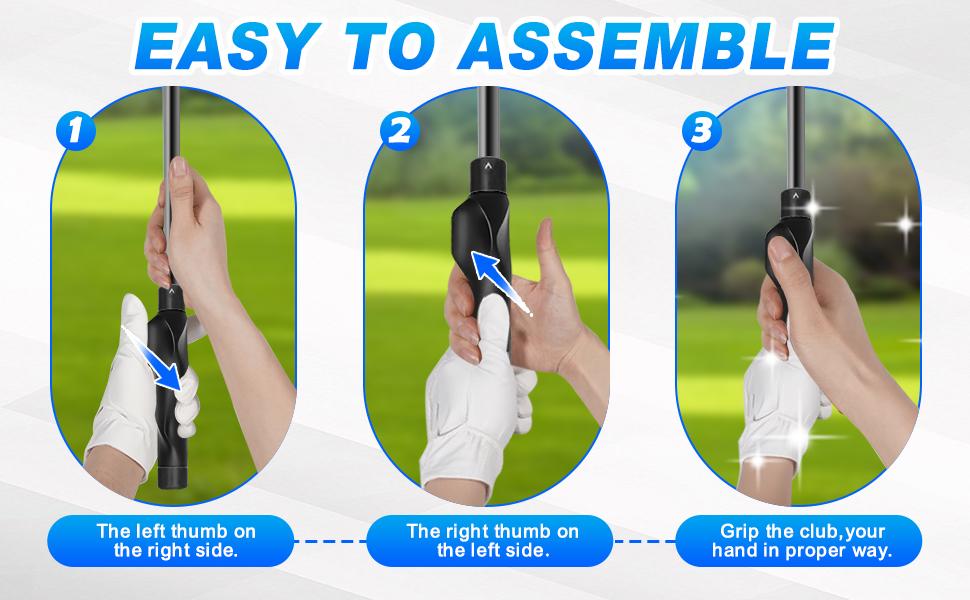 Golf Grip Trainer, Golf Club Grip, Golf Grip Training Aid, Helps Improve and Train Correct Hand Position (Right Hand )