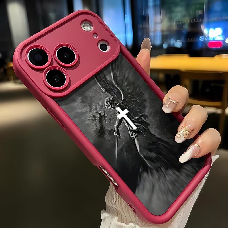 The angel whoap pearedto Balaam Soft&Flexible TPU Silicone Phone Case For iPhone 17 Pro Max AIR 16 15 14 13 12 11 Plus XSMAX Cases Durable|Shockproof|Full Camera Protection|Anti-Scratch|Anti-Fingerprint|Slim Fit|Gift For Girlfriend/Men/Women