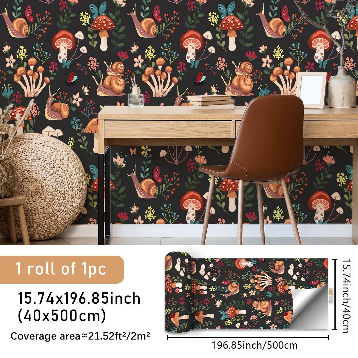 Deep Forest Pattern Wallpaper, Self-Adhesive Animal Wall Paper, Peel And Stick Wallpaper Designs, Waterproof Wear-Resistant, Bedroom Decor, Vintage Space, Furniture Refurbishment #GLOBAL PICKS