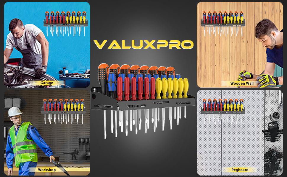 Screwdriver Organizer Wall, Screwdriver Holder Rack Tool for Workshop, Shed,, Home, Stores up to 29 Screwdrivers or Small
