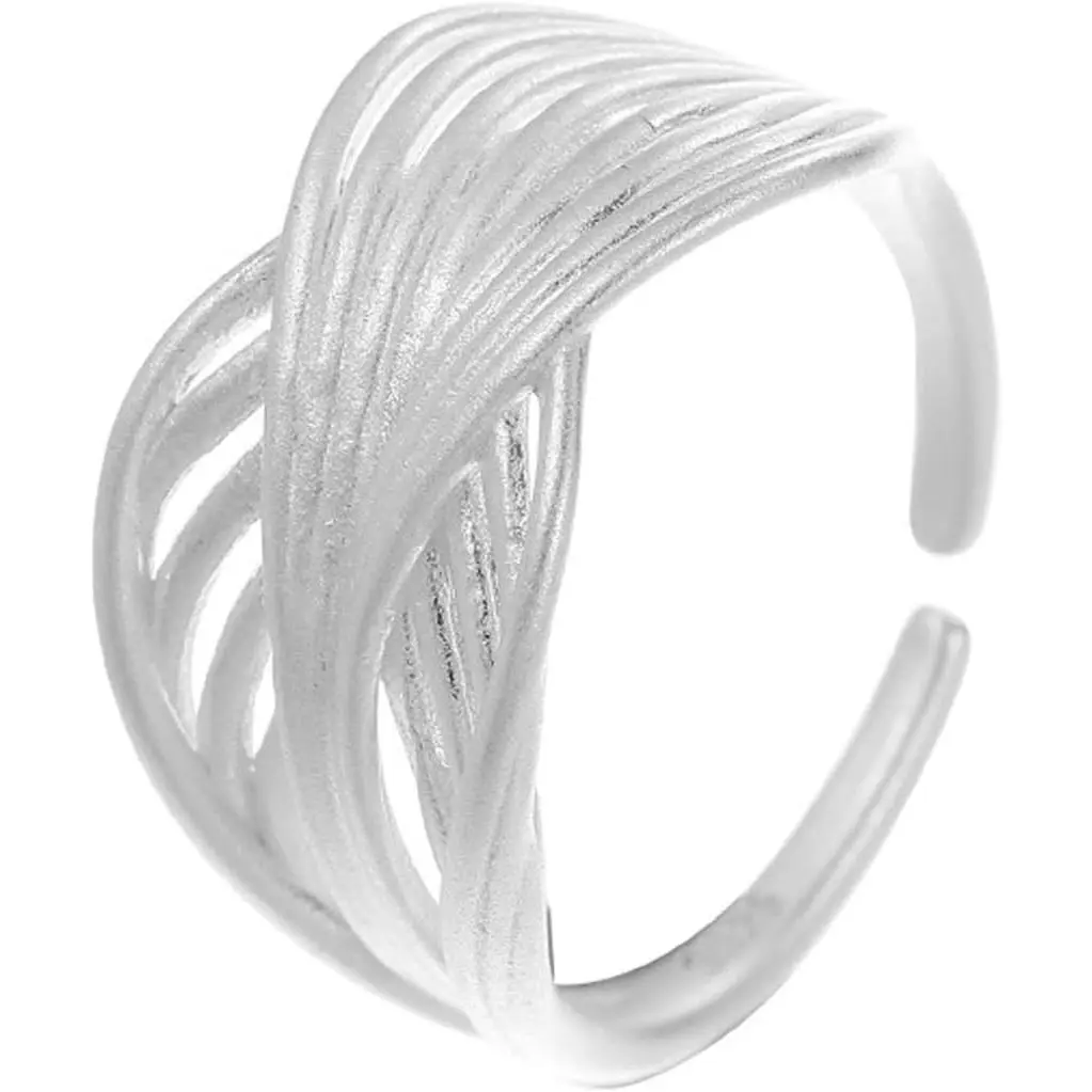 Women's Sterling Silver Open Band Thumb Ring - Adjustable, Onesize Design