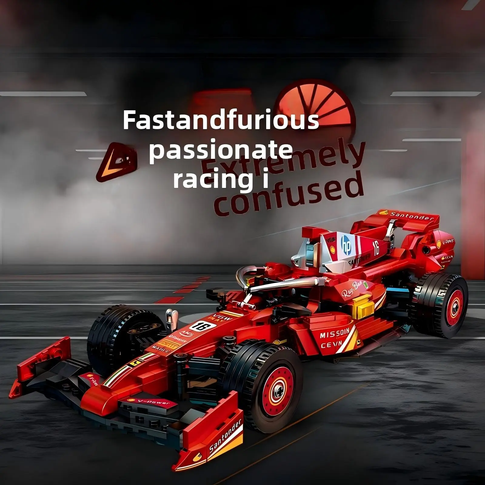 Technical F1 Formula 1 Racing Car Building Blocks Model Creative Building Set Compatible with Universal Small Particle Bricks, High Difficulty DIY Assembly Race Vehicle MOC Kit, Detailed Replica Sports Car Collectible Display Ornament, Perfect Gift