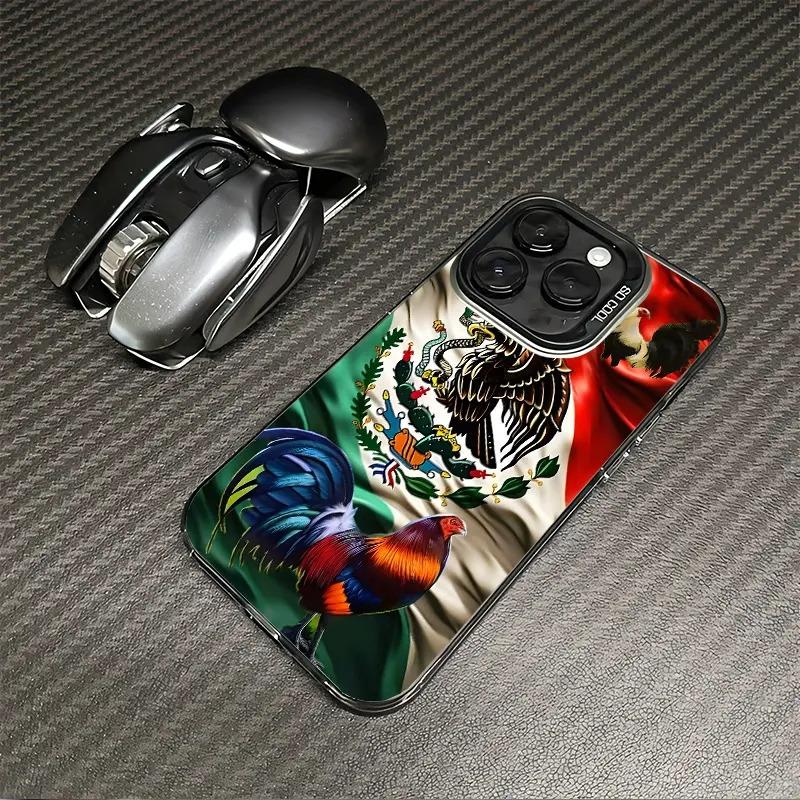 Flag Emblem Rooster Print Phone Case, Durable Protective Case,for iPhone 17/16/15/14/13/12/11 ProMax Plus for Samsung phones,an excellent gift for friend or fans.