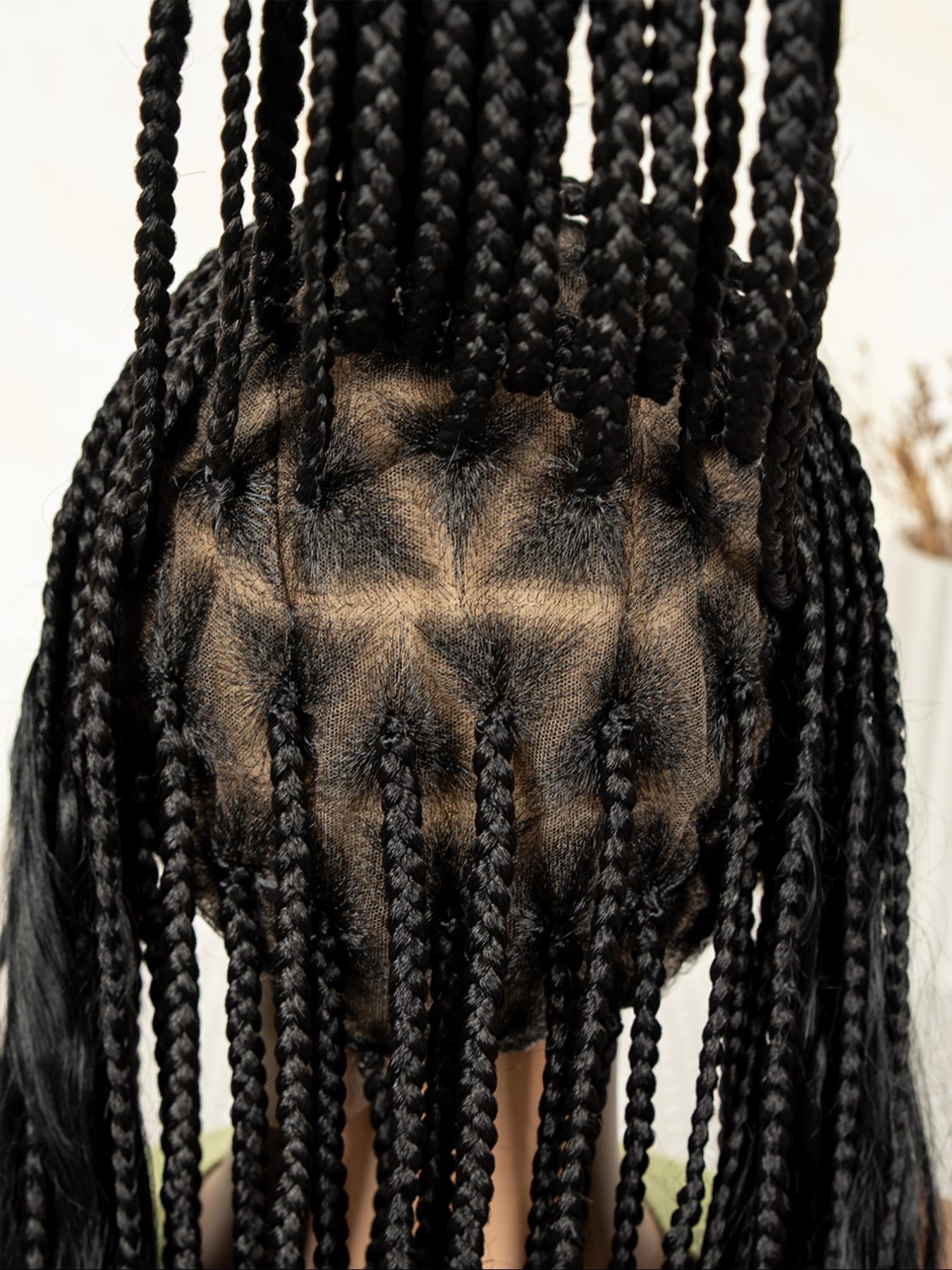 Long Curly Wigs, Wigs for Women, Gorgeous Fluffy Wigs with Baby Hair Bangs, Synthetic Braided Lace Wigs for Party, Daily Use