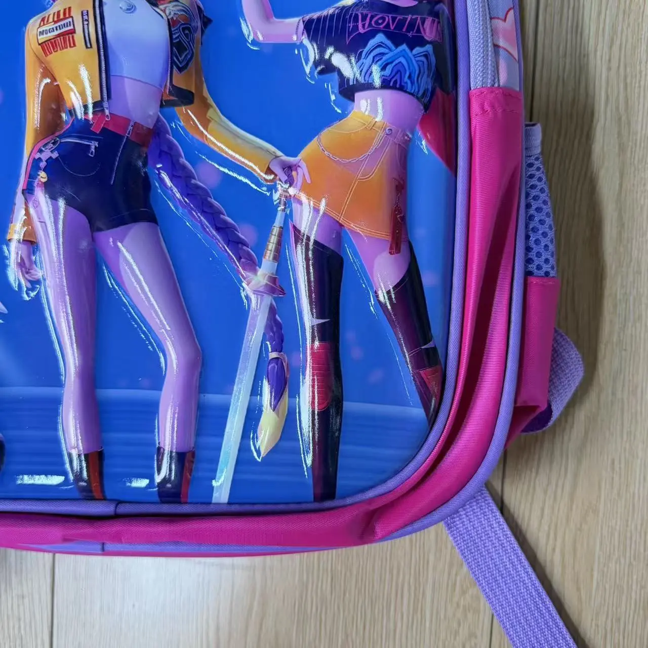 Cute Pink Purple Rainbow Mini Doll Backpack, Doll Accessories with Fun Cartoon Graphic, Front Zipper Panel and Mesh Side Pockets, Mini Daypack for Doll Dress Up, Birthday, Christmas, Back to School, Holiday Gift for Girls, Daughters and Grandkids