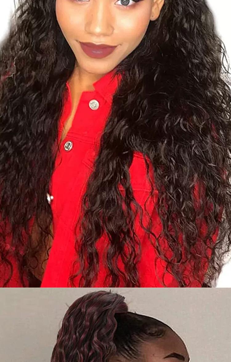 DB- Fluffy Curly Ponytail for Women Drawstring Afro Kinky High Ponytail Synthetic Hair-DB