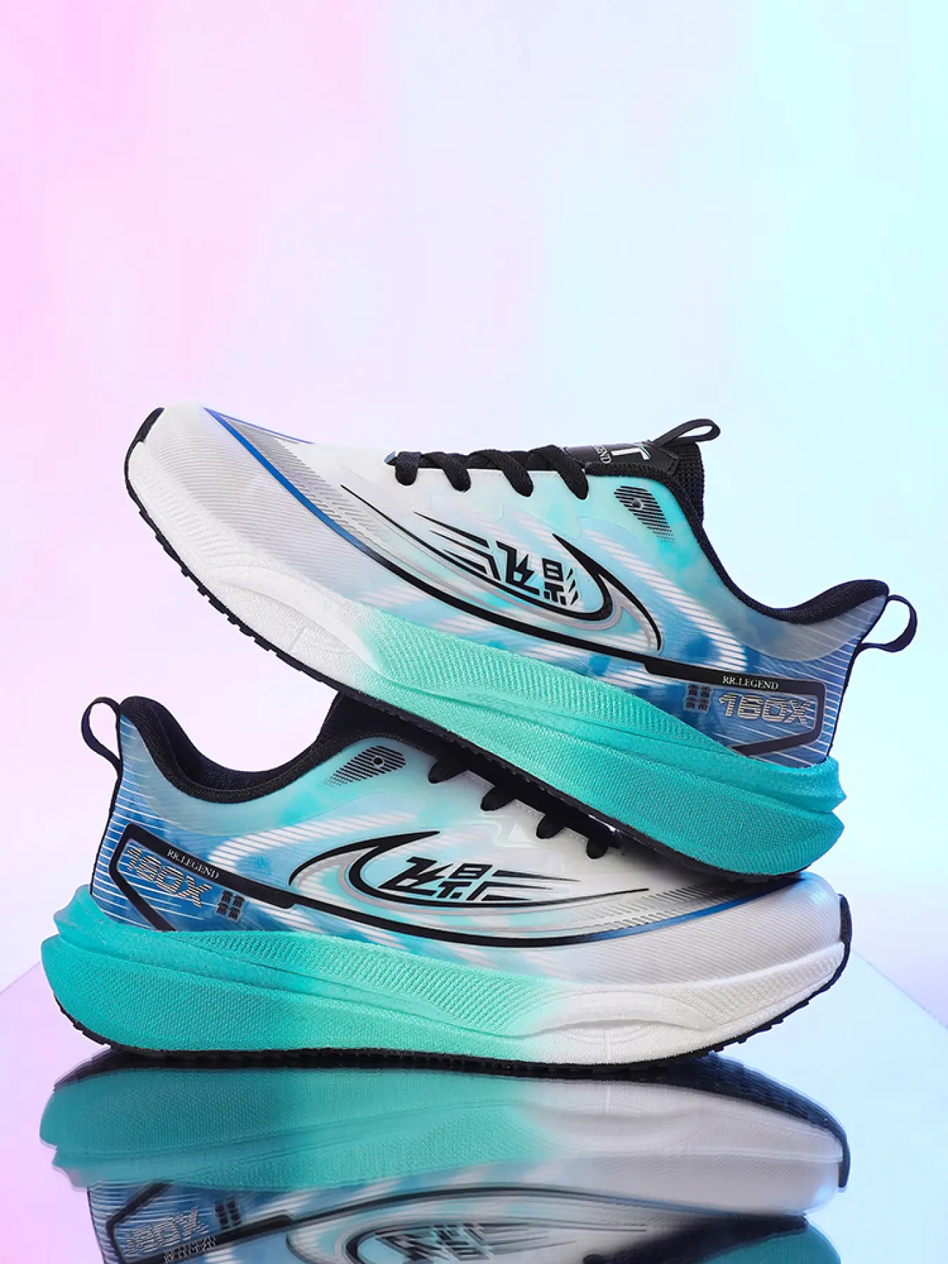 1 Pair Unisex Light Tech Racing Sneakers, Breathable Soft Tough Upper, High Elastic Cushion Midsole With Carbon Plate Propulsion, Anti-slip Wear-resistant For PE Test Daily Jog Campus Commute Lightweight Athletic Sneakers