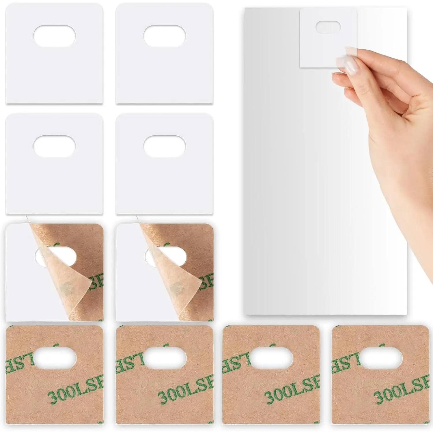 36 Pcs Clear Self-Adhesive Vertical Blind Repair Tabs Replacement Repair Parts for Vertical Blind Slats Panels Window Blinds