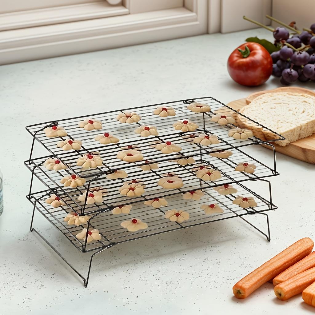 2/3pcs, Foldable And Stackable Cooling Rack For Baking Food, Ideal For Cookies, Bread, Pastries And More, Baking Tool, Kitchen Gadget, Kitchen Accessory