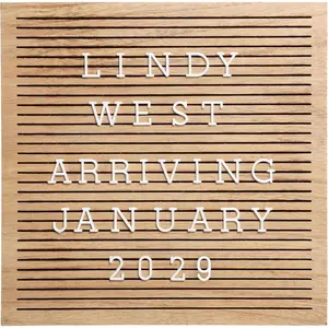 10" x 10" Wooden Letter Message Board with Letters & Numbers, Ideal for Baby Milestone Photos, Announcement Shoots, Office & Home Decor