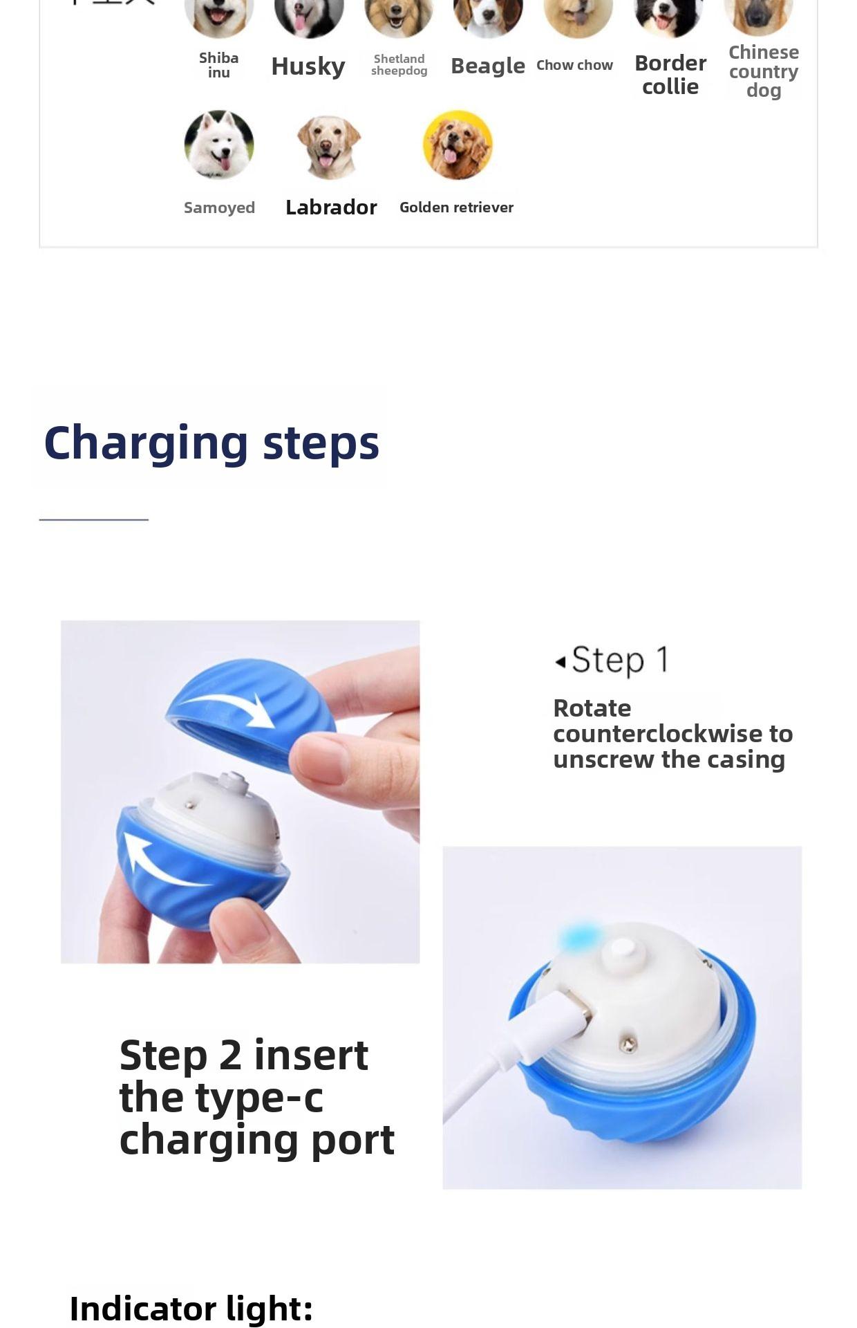 Gravity Jumping Ball Smart Rechargeable Pet Toy Automatic Rolling Interactive Chase Ball for Dogs Cats Livestock Prod with Flexible Shaft pet stuff dog pepper spray dog bugs detector reverse slow feeder shaped harness raised food bowl surprise gift k9