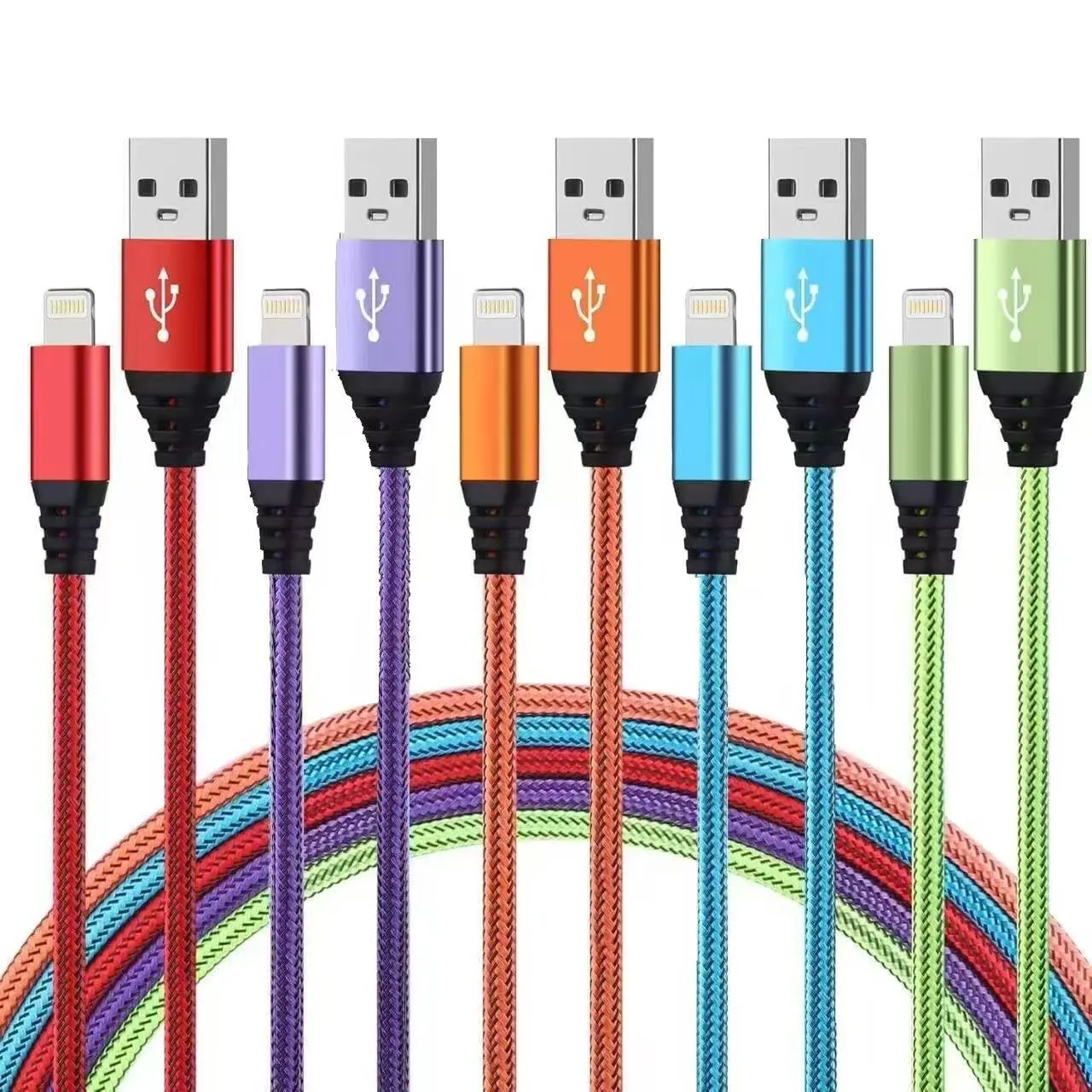 iPhone Charger 10FT 5Pack Apple MFi Certified Lightning Cable Fast Charging Nylon Braided USB-A to Lightning Compatible with iPhone 14/13 mini/14/13/12/11 Pro MAX/XR/XS/8/7/Plus/6S/SE/iPad