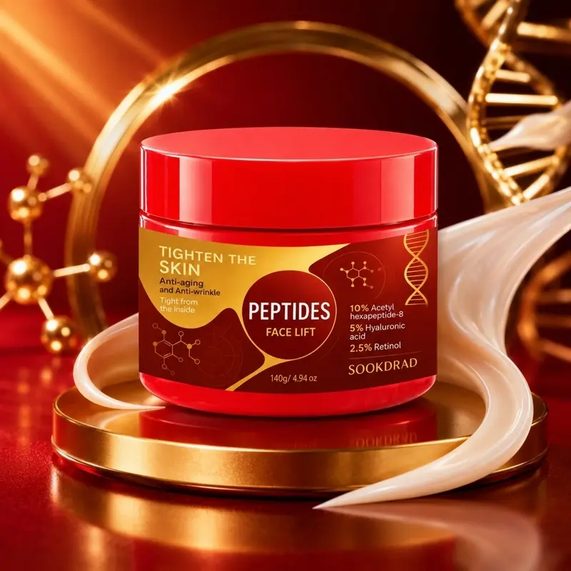 Peptides Face Lift Cream, 10% Acetyl hexapeptide-8, 5% Hyaluronic Acid, 2.5% Retinol, Skin Tightening, Anti-Aging, Anti-Wrinkle, Daily Skincare, All Skin Types, 140g