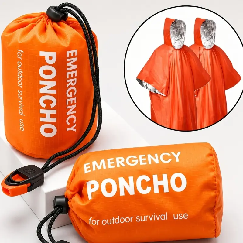 Portable Pocket Raincoat, Insulated Rain Poncho with Storage Bag - Lightweight Emergency Rain Gear, Wind And Rain Resistant - Essential Outdoor Equipment for Concerts, Travel, Fishing, And Emergency Kits - Adult Size