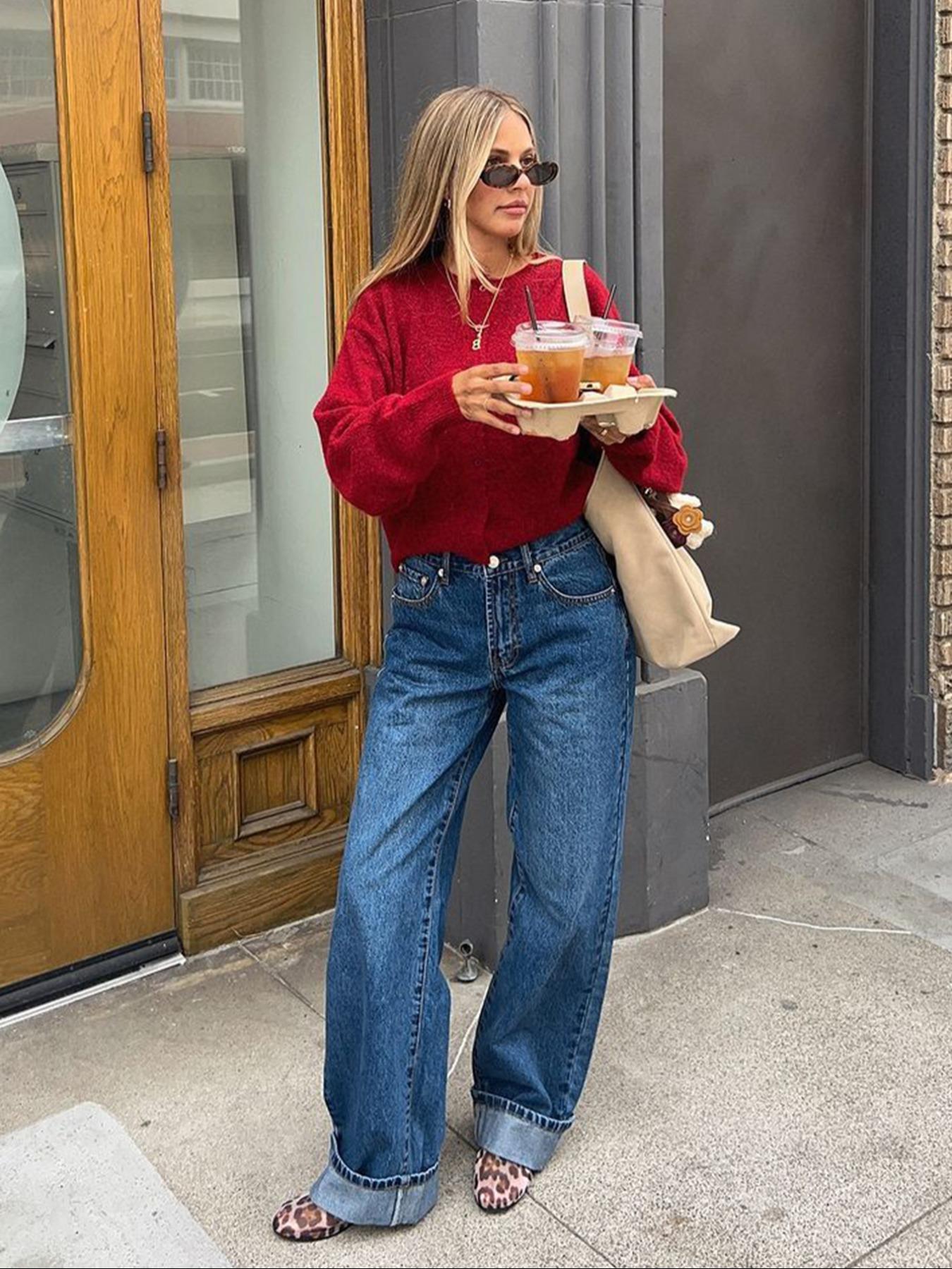 Women's Casual Fitted Sweater Jacket, Knitwear, Plain Knit Outerwear for Fall & Winter, Comfortable Moderate Fabric, Stylish Commute Wear