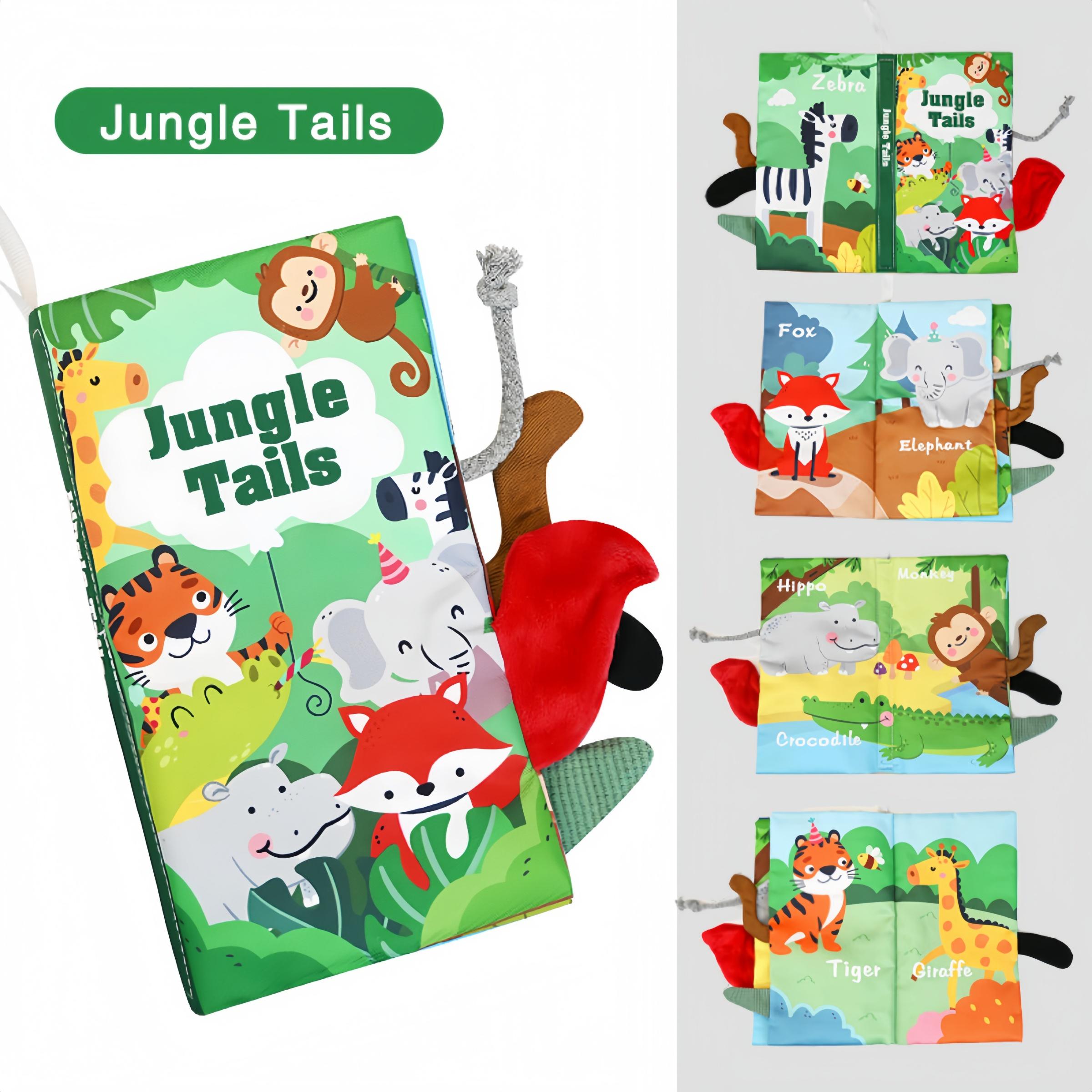 Cloth Book Early Education Toy, Tear-Resistant 3D Tail Book, Bite-Safe Learning Book, Preschool Learning Book, Various Themes, Ideal Daily Teaching Aid