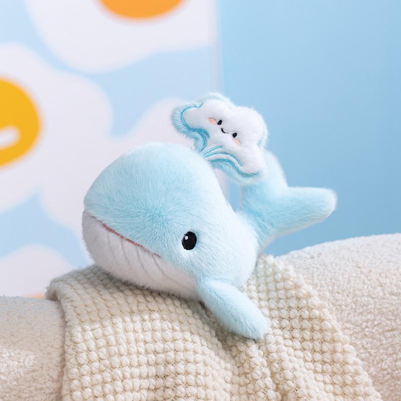 Lovely Lifelike Mini Sea Blue Whale Plush Toys Cotton Stuffed Whale Doll Lovely Office Desktop Companion Kids Game Props