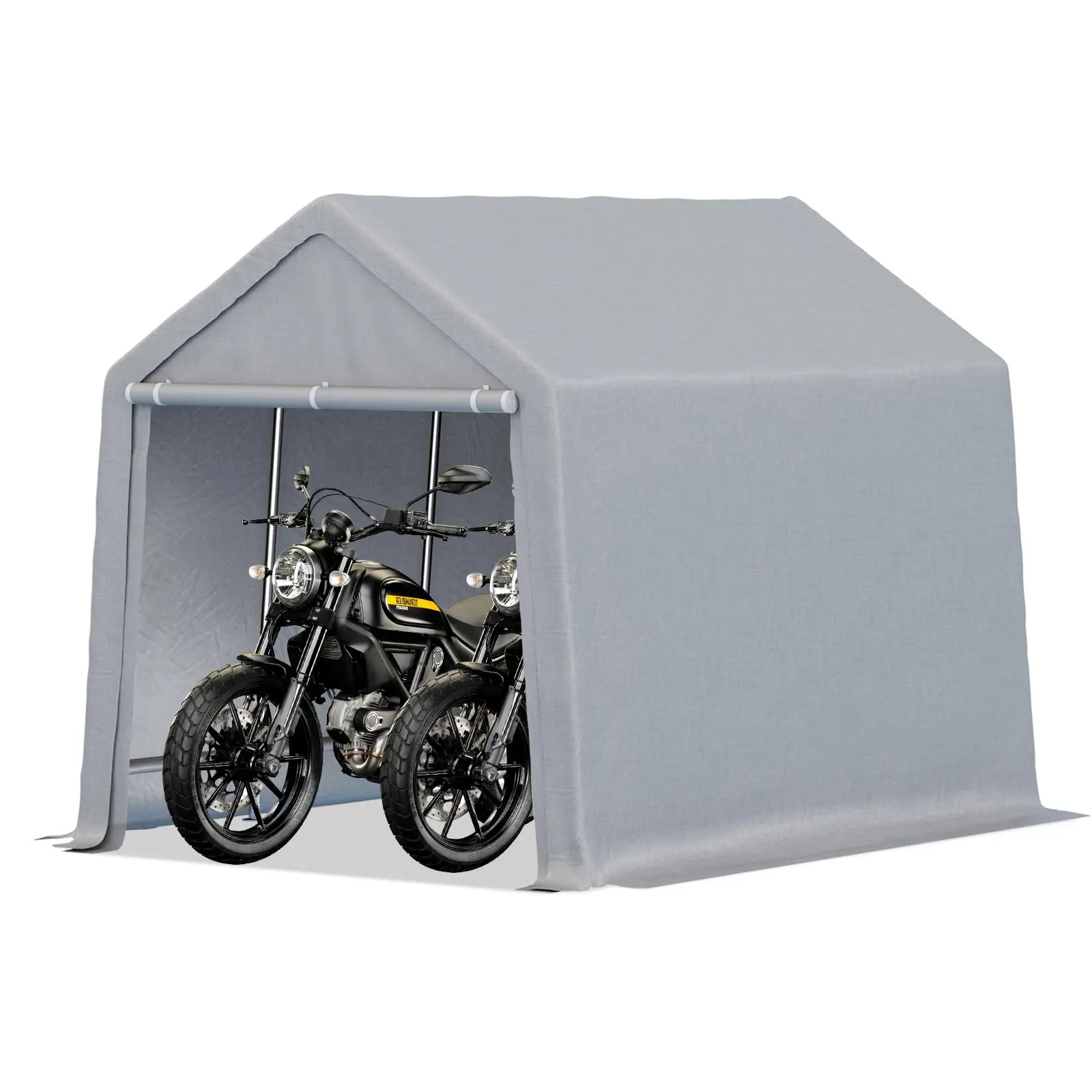 Garvee 8x14 ft Heavy-Duty Car Storage Tent, Portable Shed Outdoor Storage Shelter, with Reinforced Steel Frame, Removable Doors,  Waterproof Car Shelter Tent Sheds for Vehicle, Motorcycle, Garden Tools