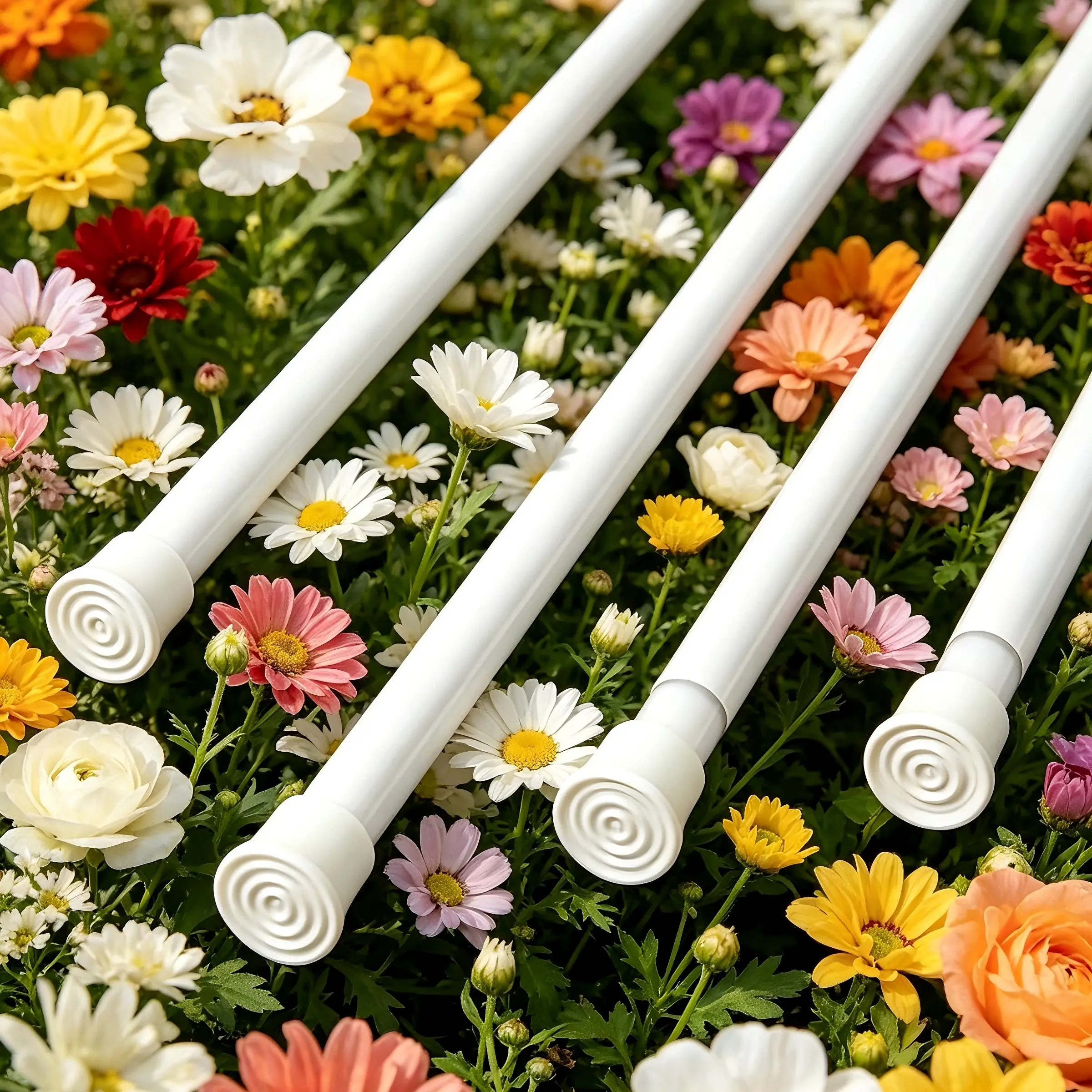 1.6cm No-Drill Extendable Clothes Rod, Retractable Curtain Rod, Steel Hanging Rack for Balcony, Bathroom Shower Curtain Rod, Towel Holder, Adjustable Extendable Pole