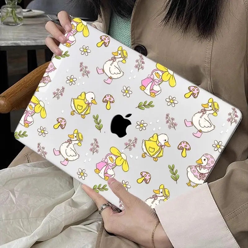 Compatible Macbook Creative Print Transparent Laptop Case, Semi-Rigid Shell for Neo Air Pro 13-15 Inch, M5m4m3m2m5 Series