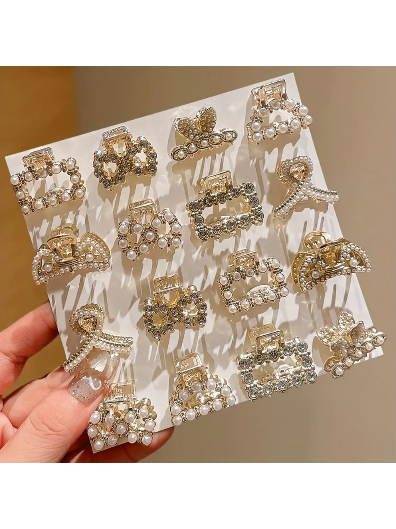2 Random Pieces Mini Hair Clips, 16 Styles & Colors Optional, Elegant Vintage Small Barrettes, Compact Firm Fashion Hair Accessories