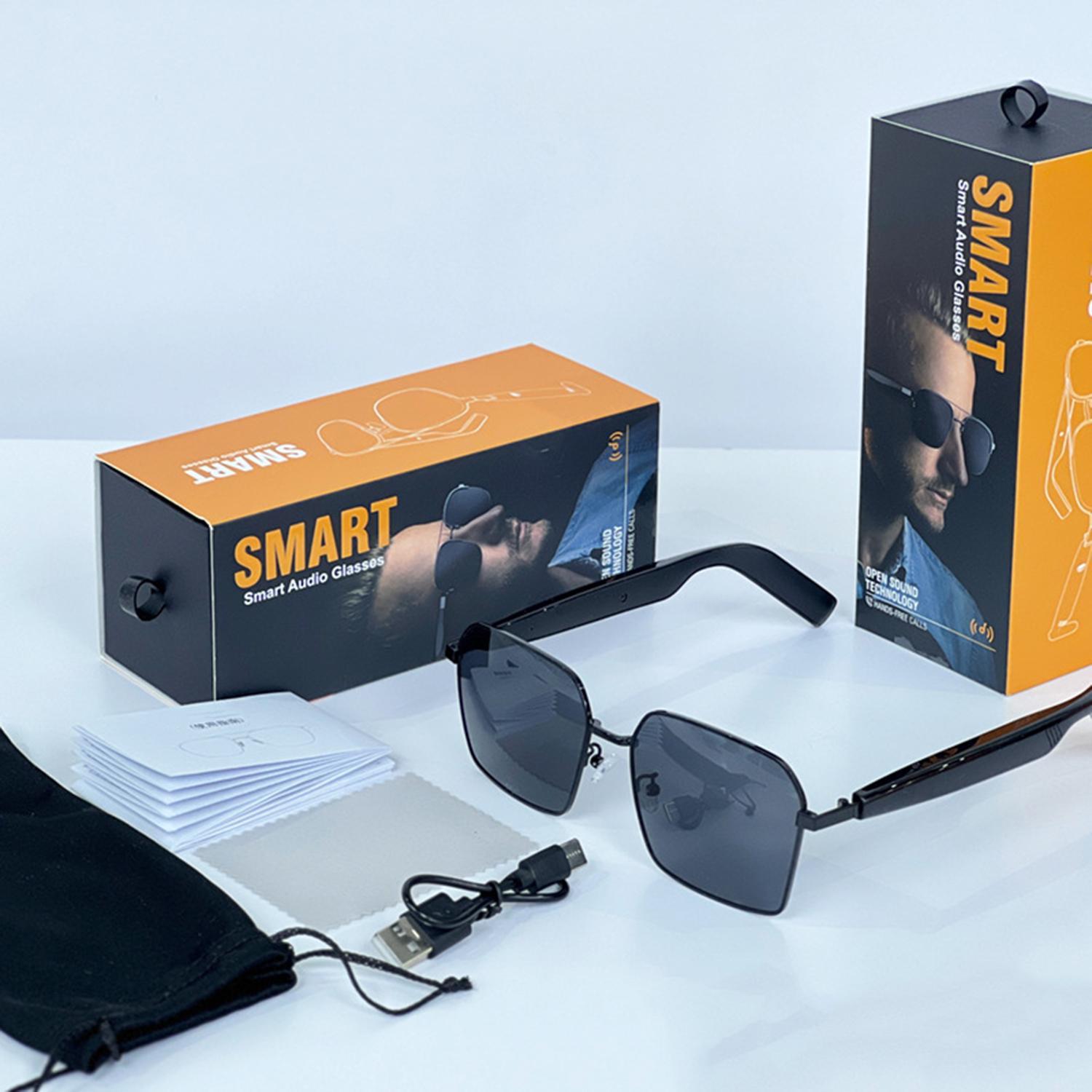 Multifunctional Smart Glasses, Fashionable Smart Sunglasses, Bluetooth-compatible Smart Glasses, Wireless Glasses for Men & Women, Wearable, Wireless Audio Glasses